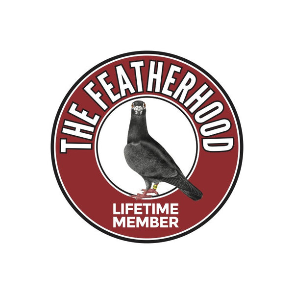 FEATHERHOOD ADULT T-SHIRT - Cardinal Red - racing pigeon care keeping films 